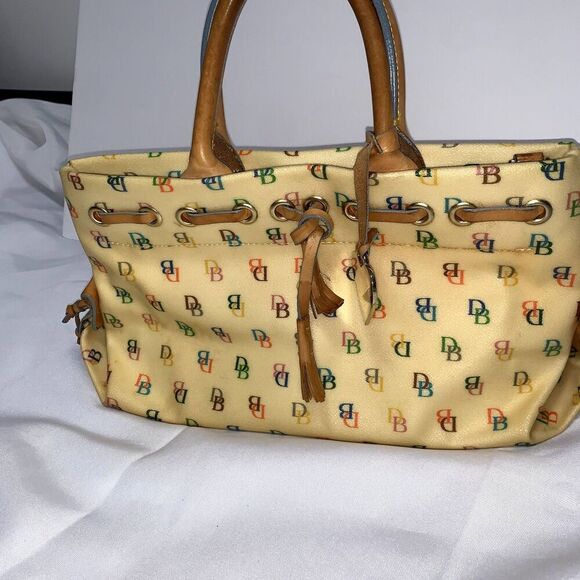 Vintage Y2K Dooney & Bourke Monogram Satchel Dooney & Bourke, genuine leather. - Picture 8 of 12
